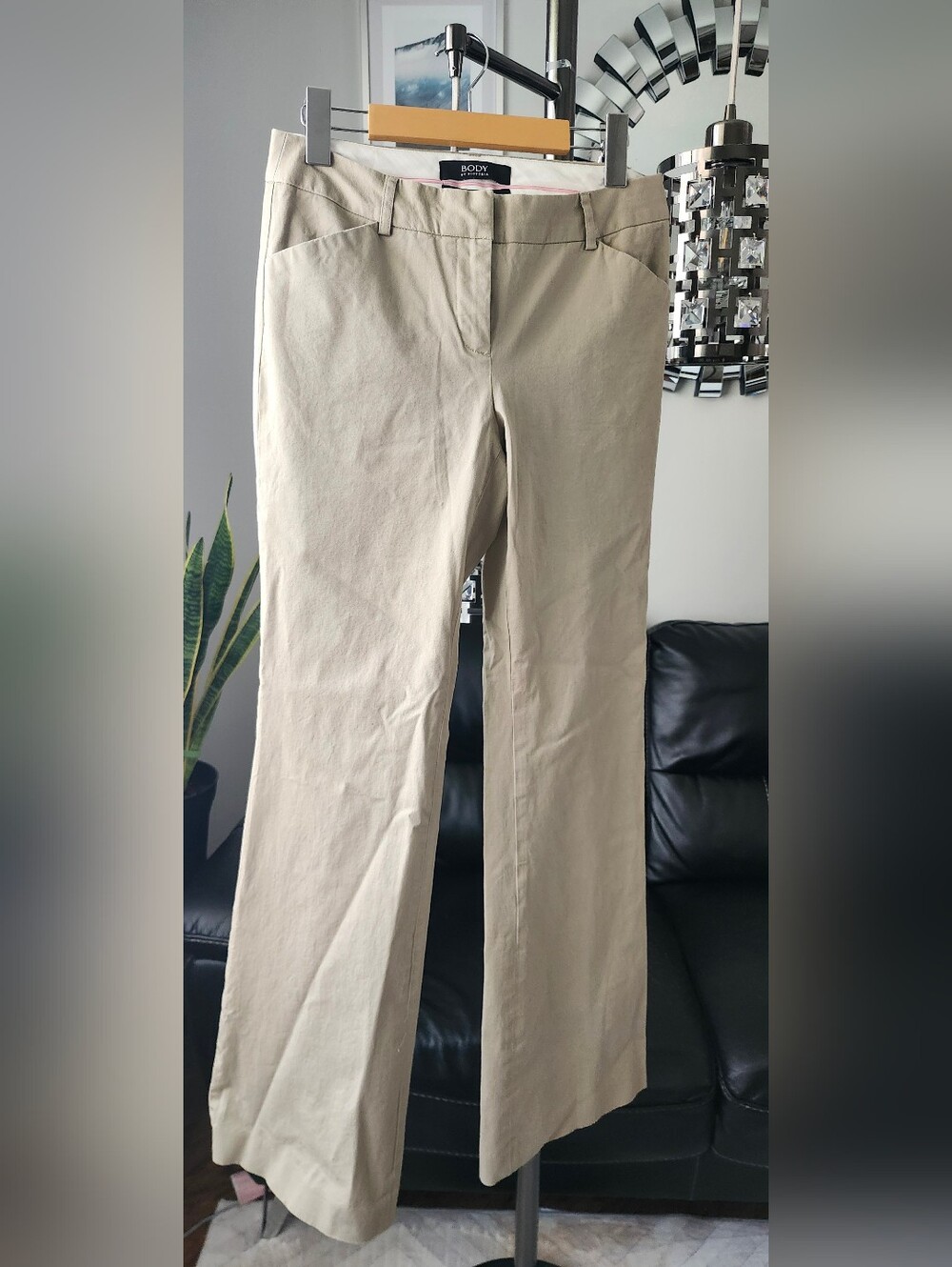 Victoria's Secret Women's Khaki Straight-Leg Pants - Light Tan